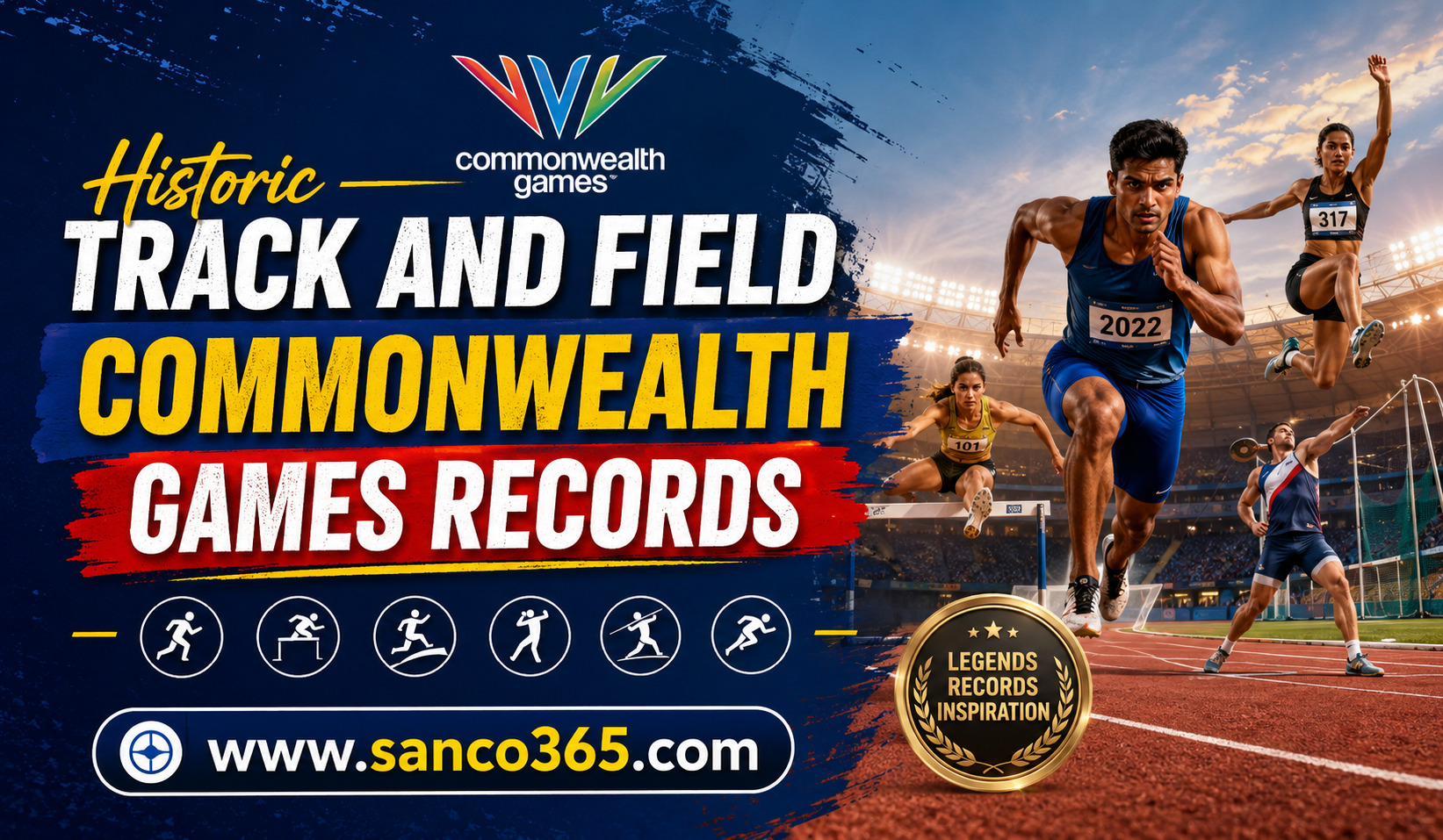 Historic Track and Field Commonwealth Games Records