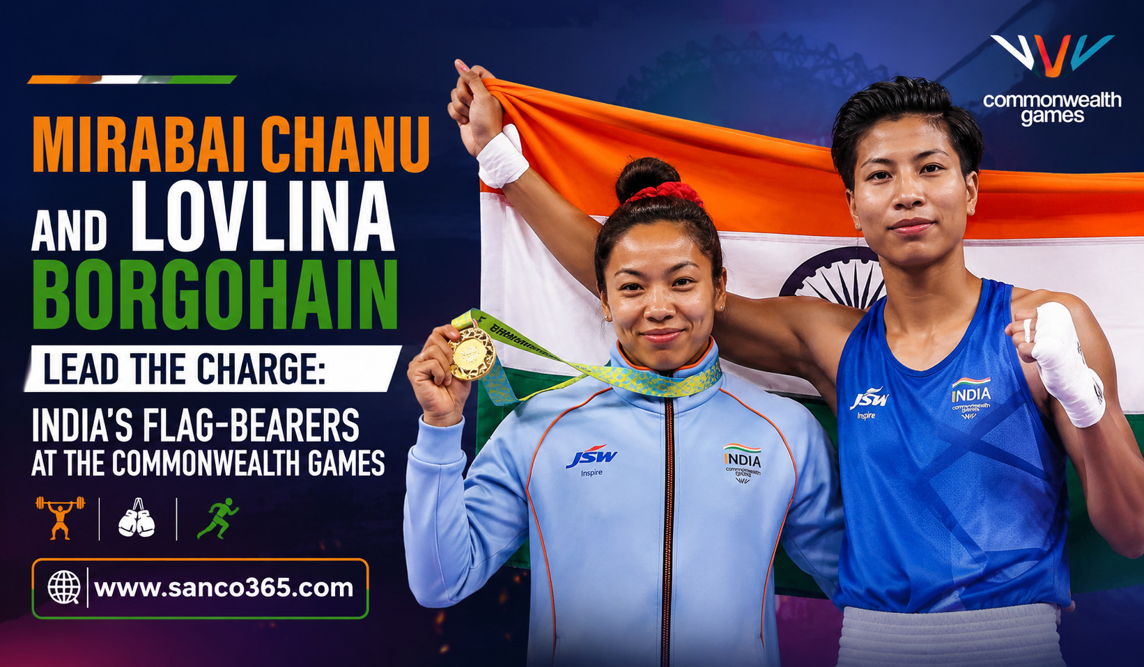 Mirabai Chanu and Lovlina Borgohain Lead the Charge: India’s Flag-Bearers at the Commonwealth Games