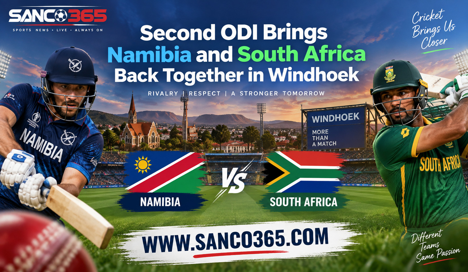 Second ODI Brings Namibia and South Africa Back Together in Windhoek