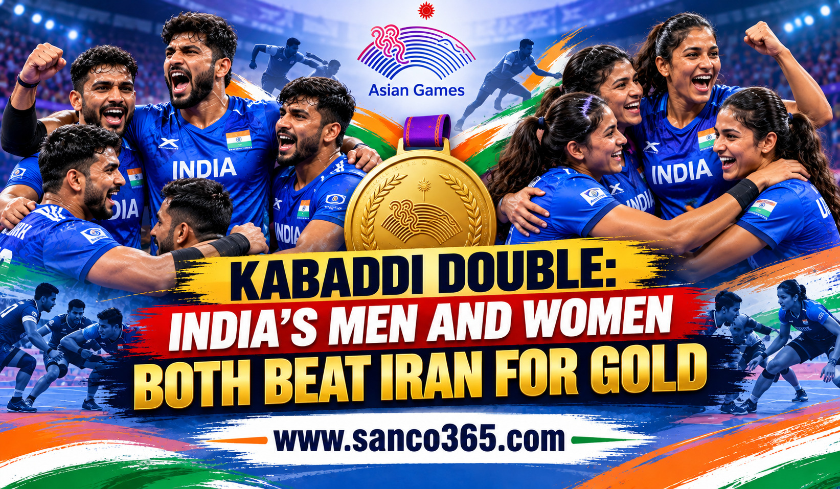 Kabaddi Double India’s Men and Women Both Beat Iran for Gold